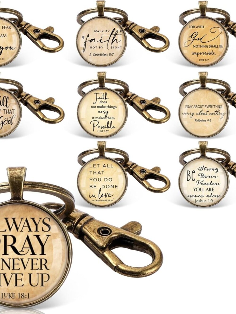 Bible Verse Religious Christian Keychain Bulk